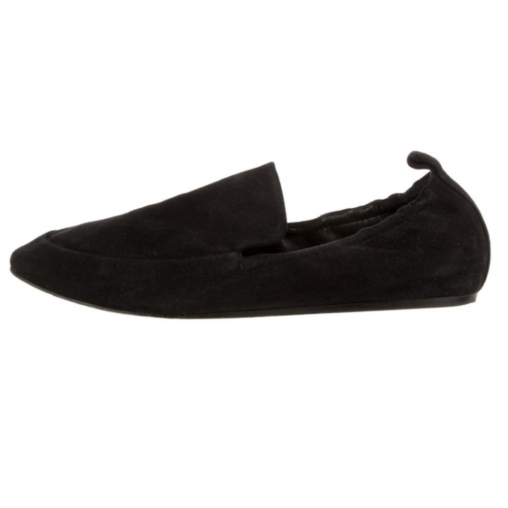 LANVIN✨jet black suede, slip on loafer